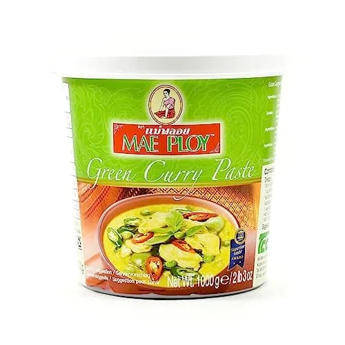 Mae Ploy Green Curry Paste 1kg (35oz) | Authentic Thai Restaurant Taste at Home thumbnail 1
