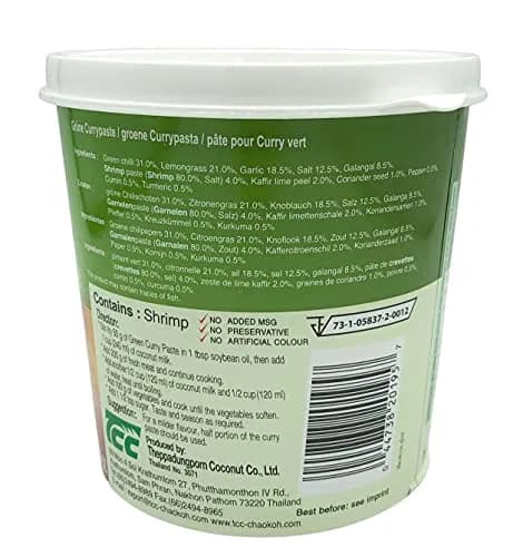 Mae Ploy Green Curry Paste 1kg (35oz) | Authentic Thai Restaurant Taste at Home thumbnail 2