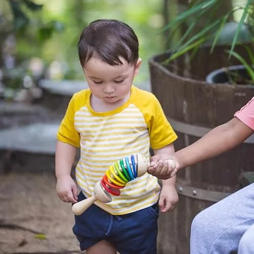 PlanToys Wooden Clatter Toy Montessori Sound & Rhythm Baby Sensory Gift | Eco-Friendly Wooden Musical Toy for Infants thumbnail 8