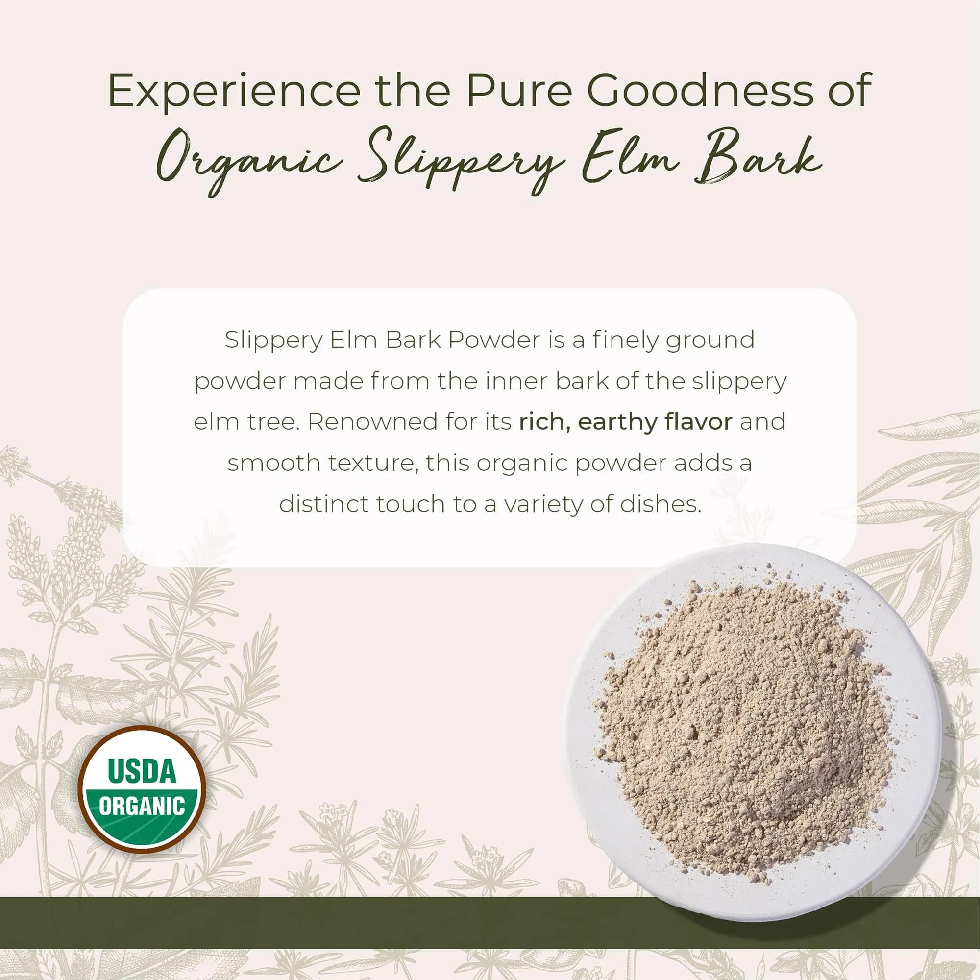 Starwest Botanicals Organic Slippery Elm Bark Powder 113g (4 oz) | USDA Organic, Non-GMO, Kosher Certified - view 2