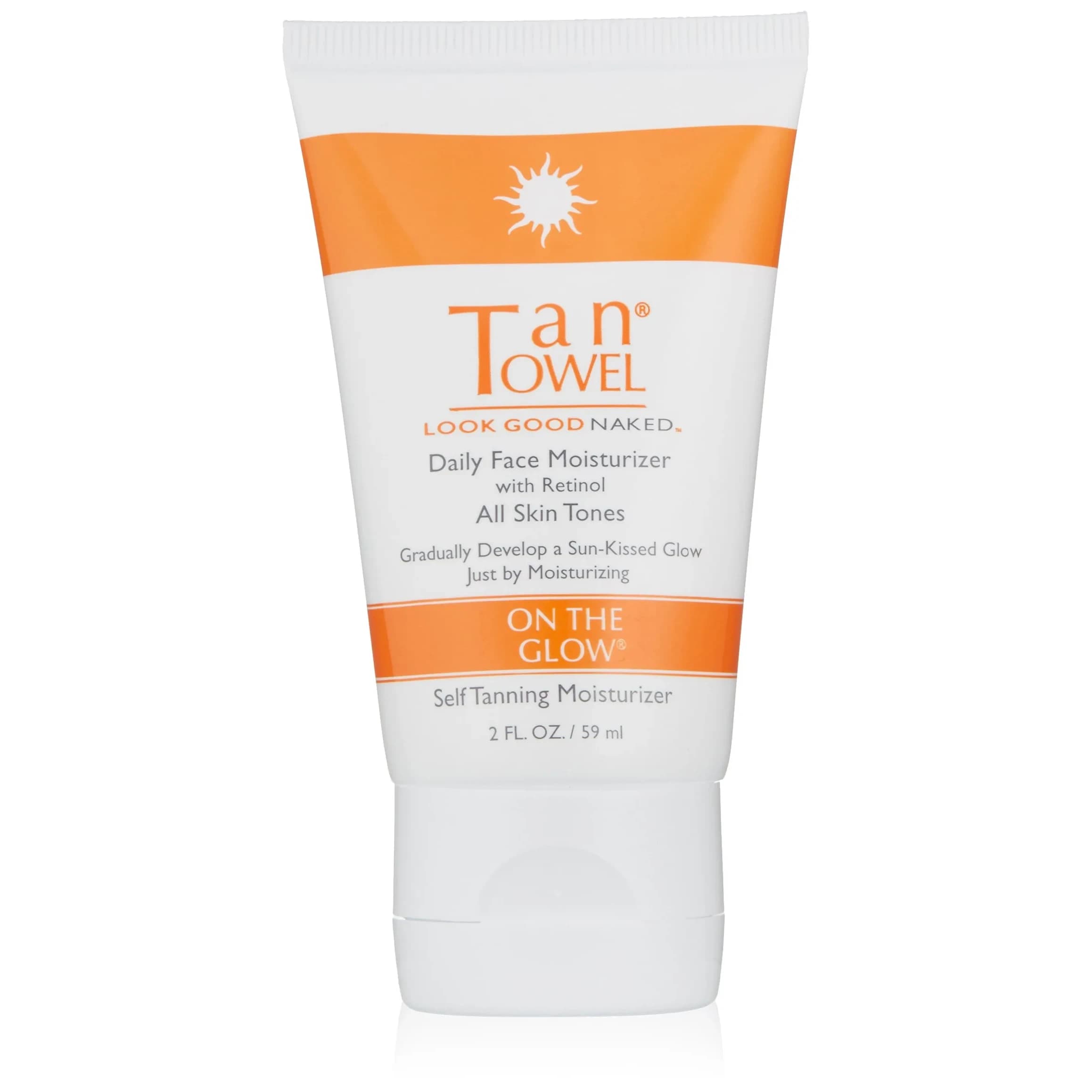Tan Towel On The Glow Daily Face Moisturizer with Retinol 59ml (2 Fl Oz) | Subtle Sun-Kissed Glow — white