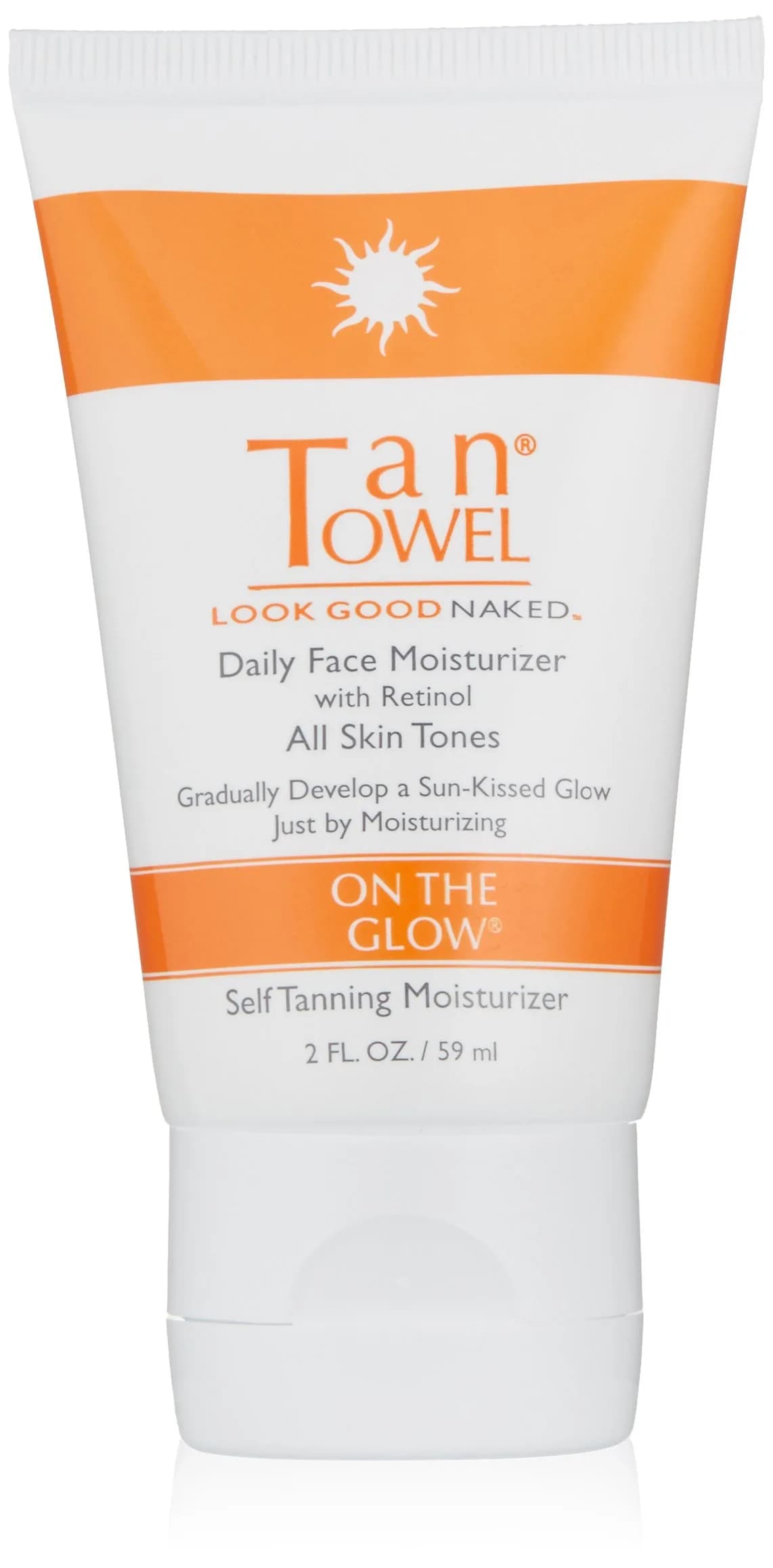 Tan Towel On The Glow Daily Face Moisturizer with Retinol 59ml (2 Fl Oz) | Subtle Sun-Kissed Glow — white
