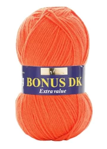 Sirdar Hayfield Bonus DK Yarn Bright Orange 100g | 100% Acrylic for Knitting & Crochet thumbnail 1