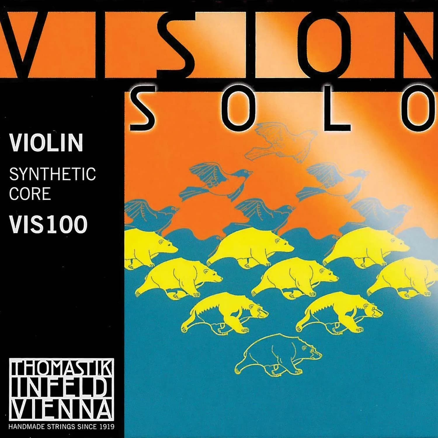 Thomastik Vision Solo Violin String Set 4/4 Medium Gauge | Rich, Versatile, Clear, and Projecting Sound - main product image