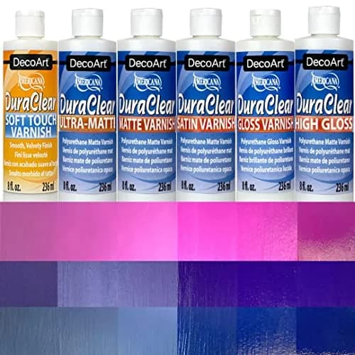 DecoArt DuraClear Varnish 8 Fl Oz Satin | Non-Yellowing Polyurethane Finish for Interior & Exterior thumbnail 2