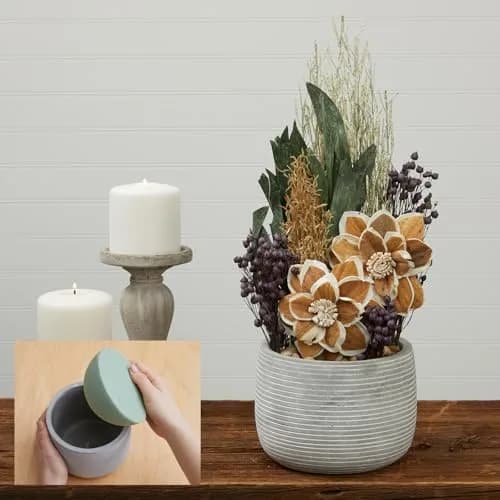 FloraCraft Floral Desert DryFōM Half Ball 10 cm x 20 cm (3.8 Inch x 7.8 Inch) | Lightweight Foam for Dried & Silk Flowers thumbnail 6