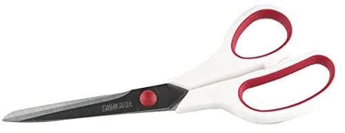 Singer Fabric & Craft Scissors Set, Red & White, 8.5-inch & 4.75-inch | Stainless Steel Blades for Precision & Comfort thumbnail 4