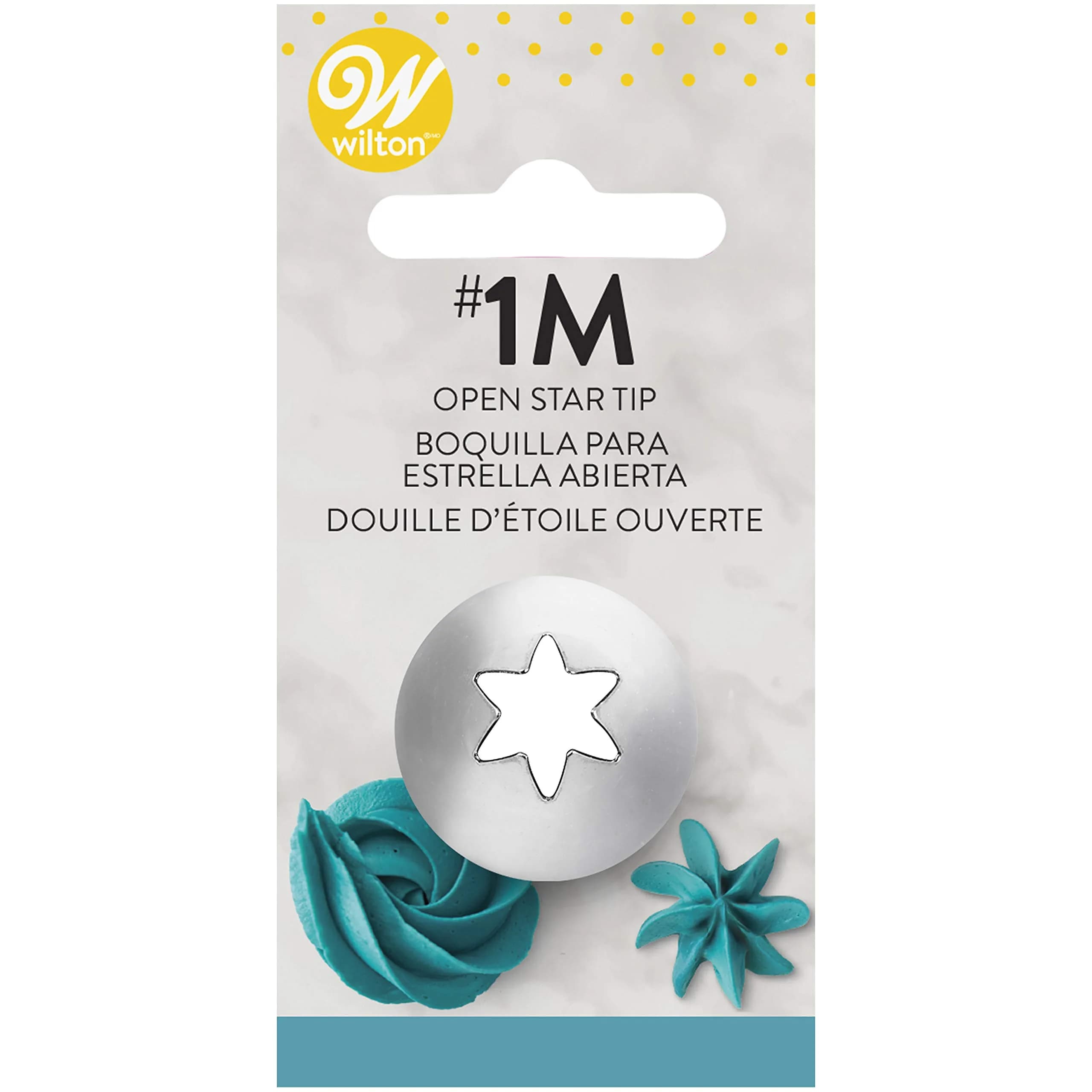 Wilton Tips Star 2110 | No 1M Star Piping Tip for Cake Decoration, Silver