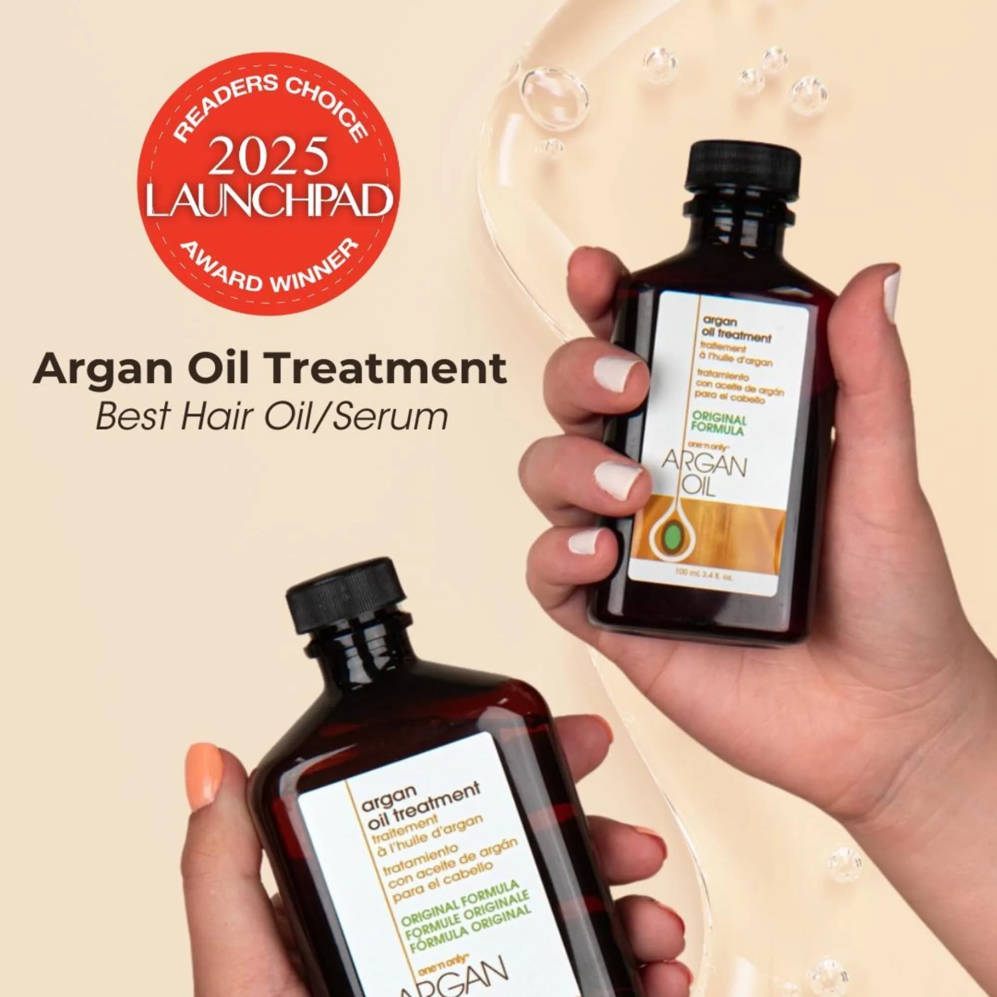 One 'N Only Argan Oil Hair Treatment 100 ml (3.4 Fl Oz) | Shine Enhancing, Heat Protectant & Frizz Control - view 2
