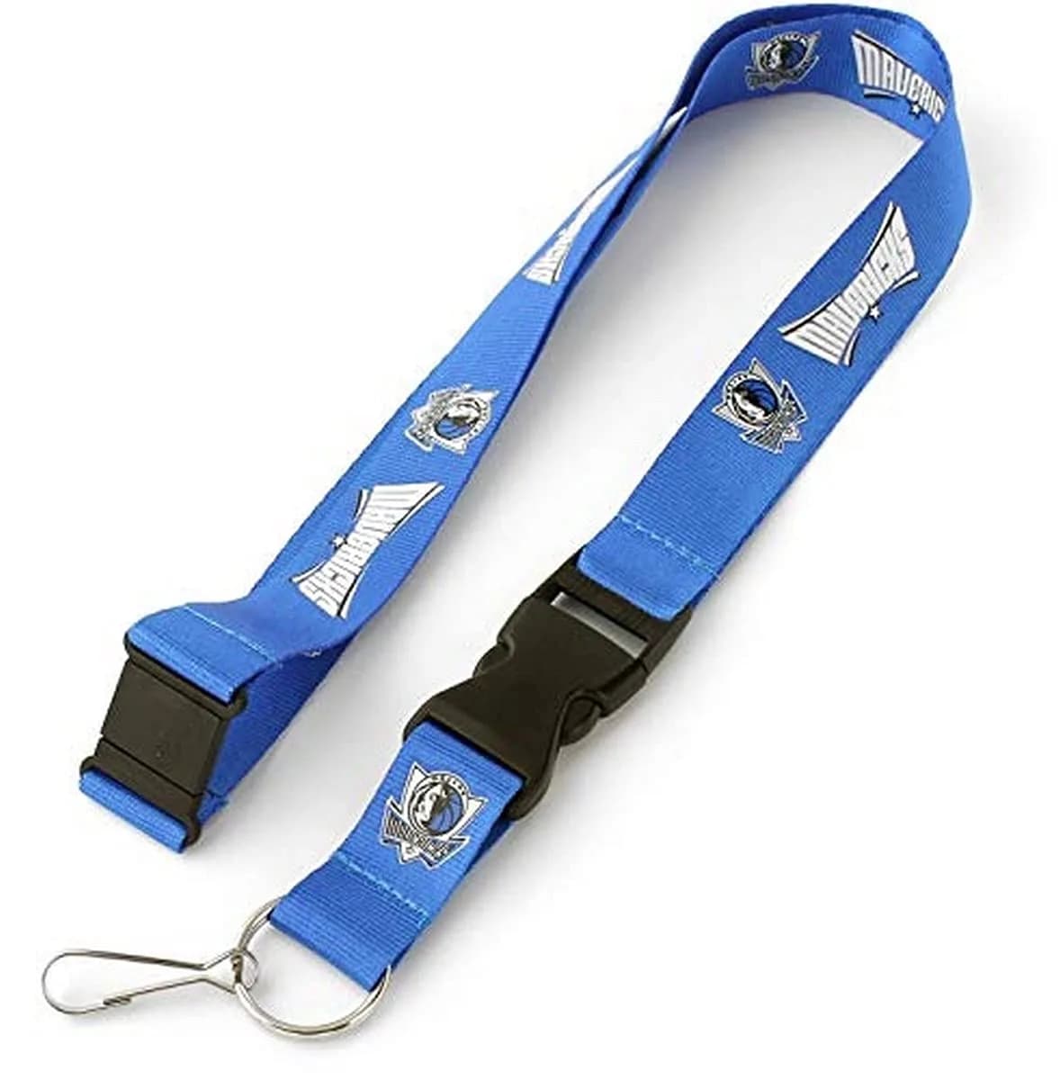Aminco NBA Dallas Mavericks Team Lanyard | 22-inch Nylon Keychain with Double-Sided Logos