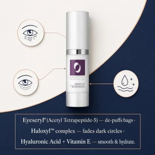 Osmotics Cosmeceuticals Under Eye Rejuvenator 15ml | Peptide Serum for Dark Circles & Puffiness thumbnail 3