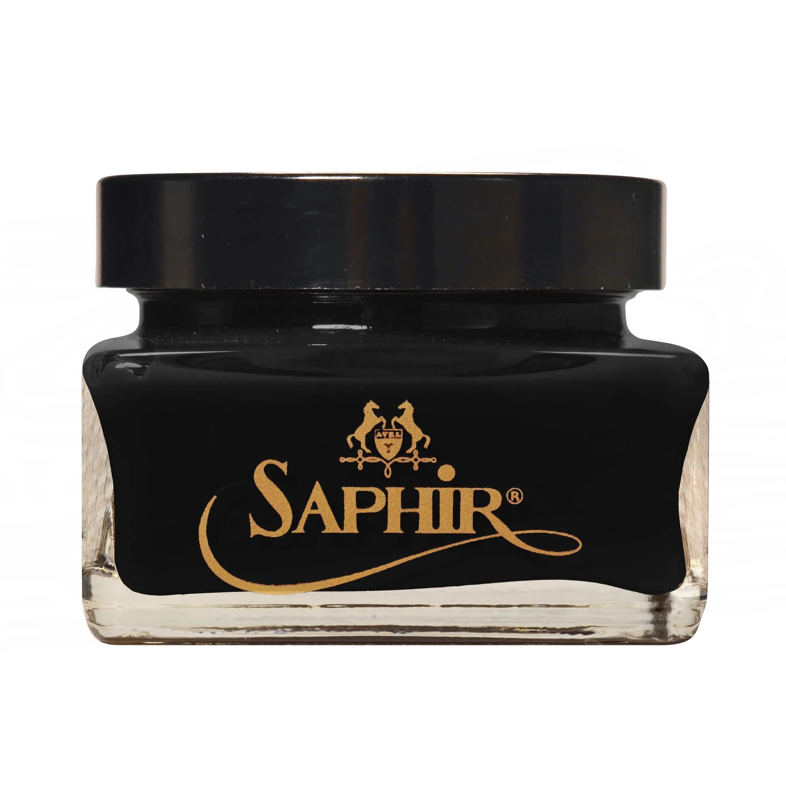SAPHIR NOIR Natural Cream Shoe Polish 75ml (2.5 Fl Oz) | Medaille d'Or Leather Conditioner for Boots, Handbags