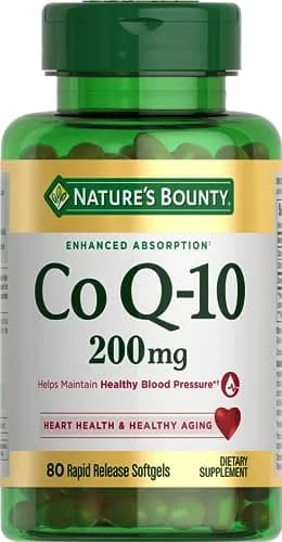 Nature's Bounty CoQ10 200mg Softgels (80 Count) | Supports Heart Health & Cellular Energy thumbnail 1