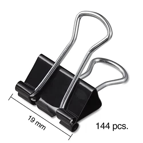 STAPLES Small Binder Clips 0.38" Capacity, Black, 144 Pack | Tempered Steel Construction for Documents & Office Use thumbnail 5