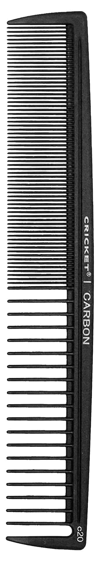Cricket C20 Professional Stylist All-Purpose Carbon Comb | Heat-Resistant, Static-Free, Precision Cutting (115 chars)