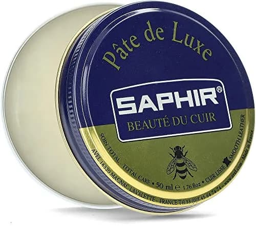 Saphir Pâté De Luxe Wax Shoe Polish 50ml (1.69 Fl Oz) Neutral | Superior Shine & Protection for Smooth Leather thumbnail 1