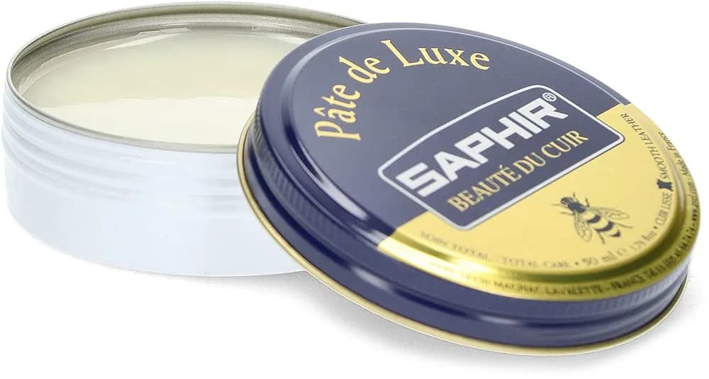 Saphir Pâté De Luxe Wax Shoe Polish 50ml (1.69 Fl Oz) Neutral | Superior Shine & Protection for Smooth Leather - view 2