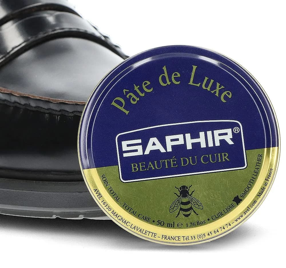 Saphir Pâté De Luxe Wax Shoe Polish 50ml (1.69 Fl Oz) Neutral | Superior Shine & Protection for Smooth Leather - view 3