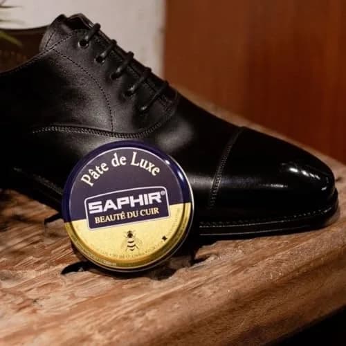 SAPHIR Pate De Luxe Natural Wax Shoe Polish 50ml (1.7 Fl Oz) | Professional Grade Mirror Shine thumbnail 5