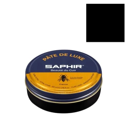 SAPHIR Pate De Luxe Natural Wax Shoe Polish 50ml (1.7 Fl Oz) | Professional Grade Mirror Shine thumbnail 1