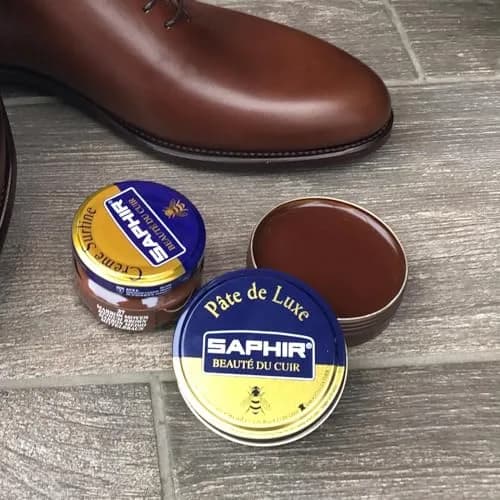 SAPHIR Pate De Luxe Natural Wax Shoe Polish 50ml (1.7 Fl Oz) | Professional Grade Mirror Shine thumbnail 3