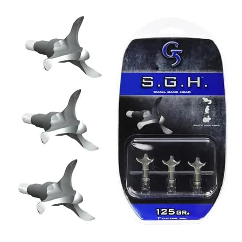 G5 Outdoors Small Game Head 125 gr. | 3 Blade Stainless Steel Broadhead for Small Game thumbnail 2