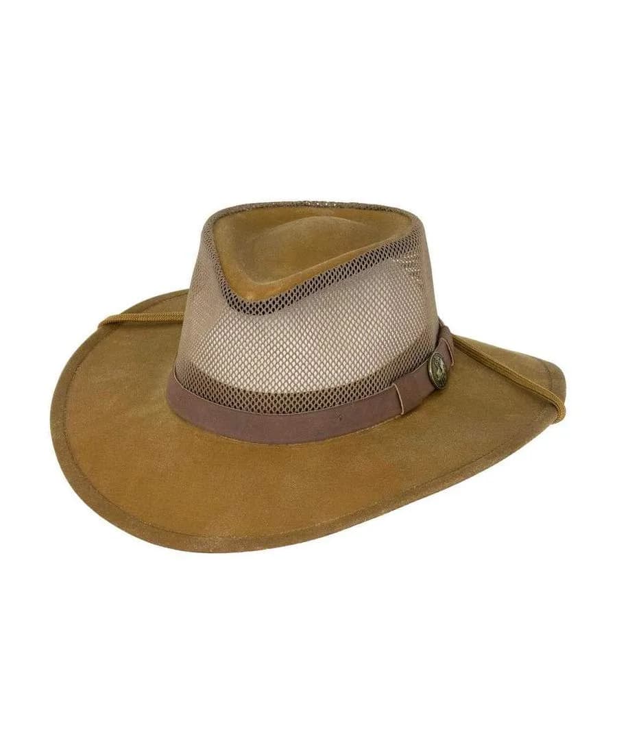 Outback Trading Company Men's 1472 Kodiak Cotton Oilskin Hat | Waterproof, UPF 50+ Outdoor Fishing Hat — Field Tan