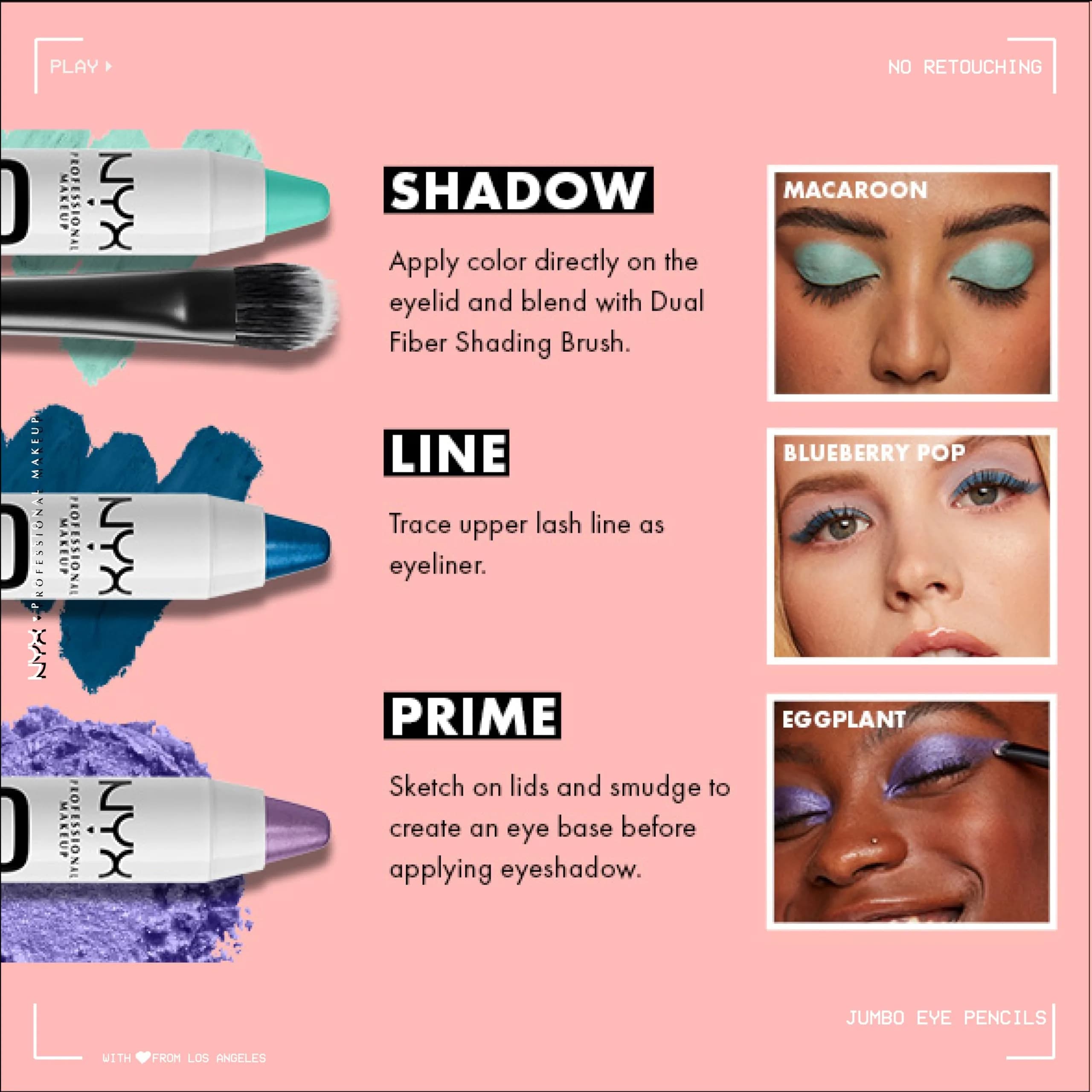 NYX PROFESSIONAL MAKEUP Jumbo Eye Pencil, Frosting (Champagne Nude) | Blendable Eyeshadow Stick & Eyeliner Pencil - view 7