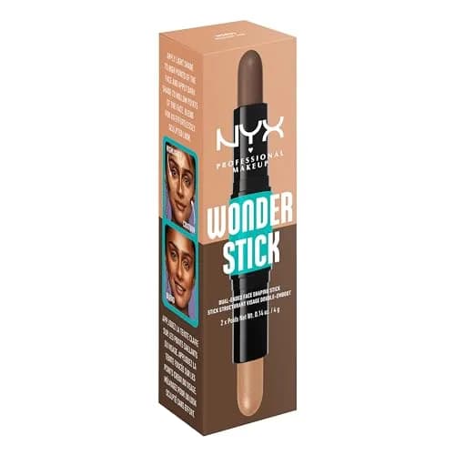 NYX PROFESSIONAL MAKEUP Wonder Stick, Medium Tan | Contour & Highlight Duo thumbnail 7