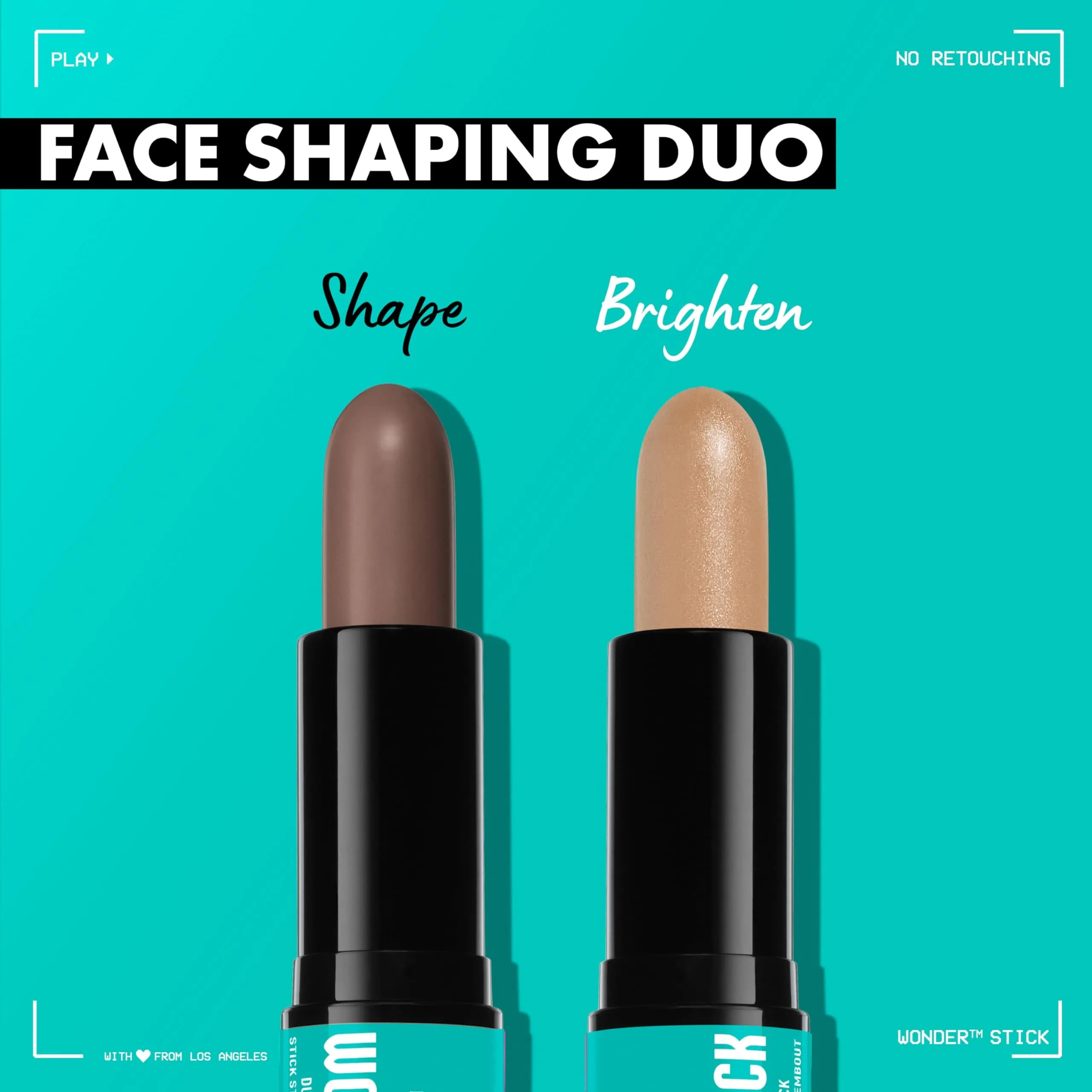 NYX PROFESSIONAL MAKEUP Wonder Stick, Medium Tan | Contour & Highlight Duo - view 2