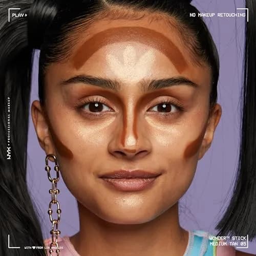 NYX PROFESSIONAL MAKEUP Wonder Stick, Medium Tan | Contour & Highlight Duo thumbnail 3