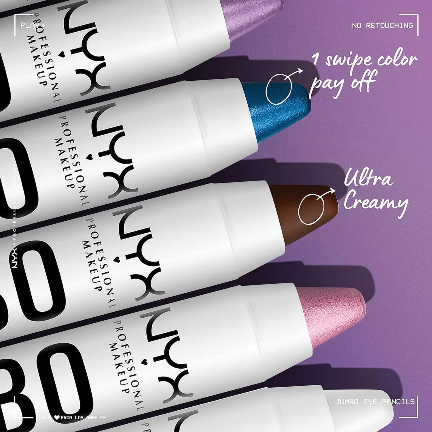 NYX PROFESSIONAL MAKEUP Jumbo Eye Pencil, Blendable Eyeshadow Stick & Eyeliner Pencil - Eggplant (Violet) 0.18 oz (5.1 g) - view 3