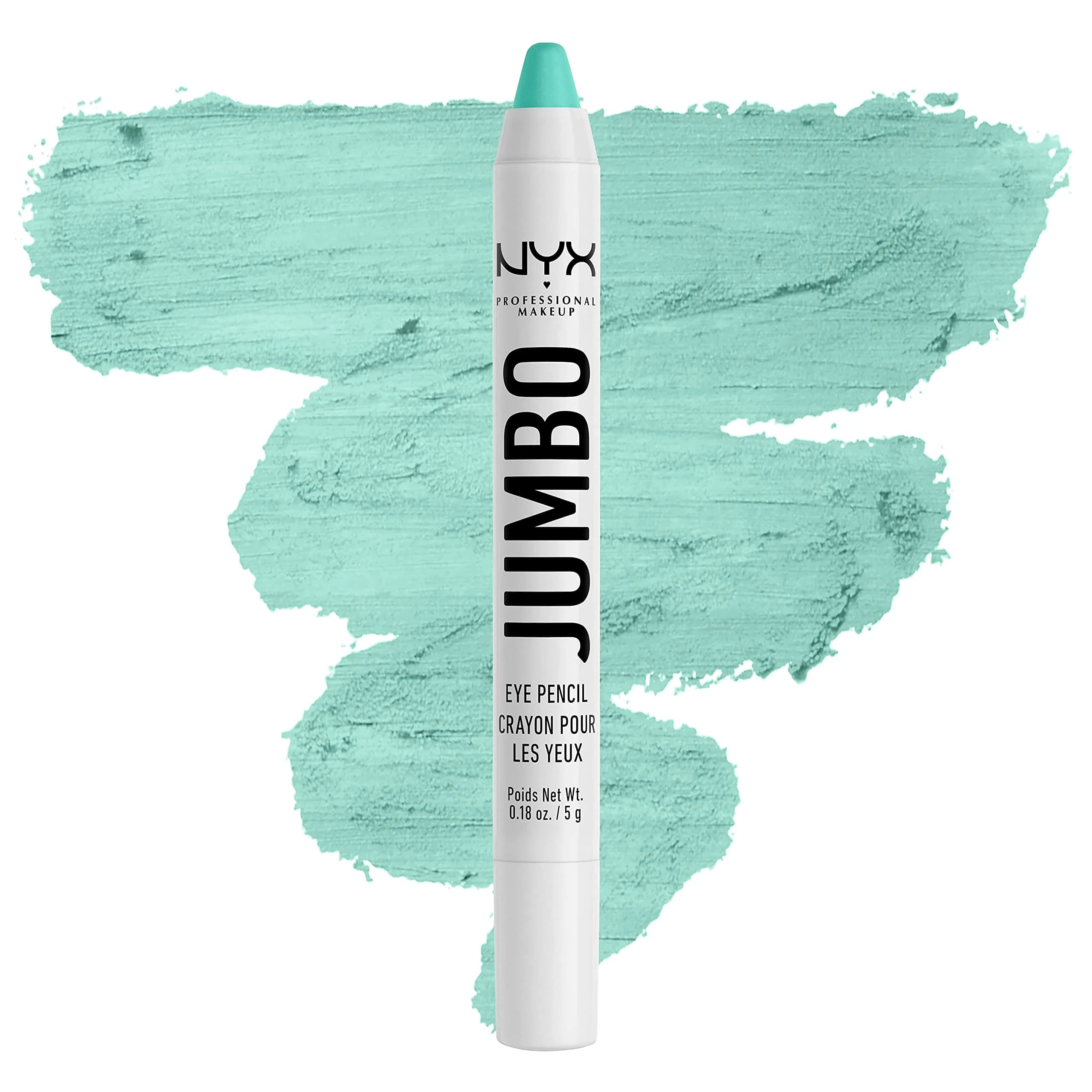 NYX PROFESSIONAL MAKEUP Jumbo Eye Pencil, Macaroon (Mint) | Blendable Eyeshadow Stick & Eyeliner Pencil (5.1g / 0.18 Oz) - main product image