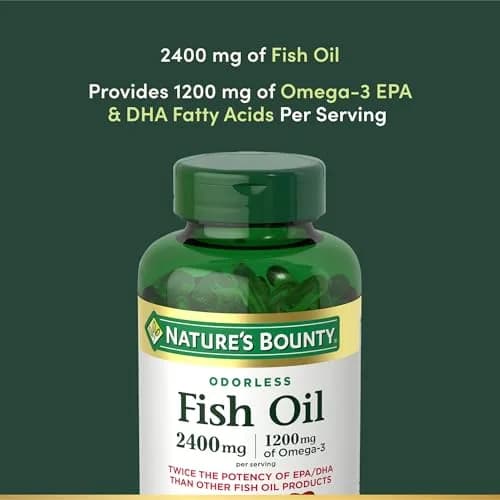 Nature's Bounty Odorless Fish Oil 1200mg Omega-3 90 Count | Supports Heart Health with EPA & DHA thumbnail 3