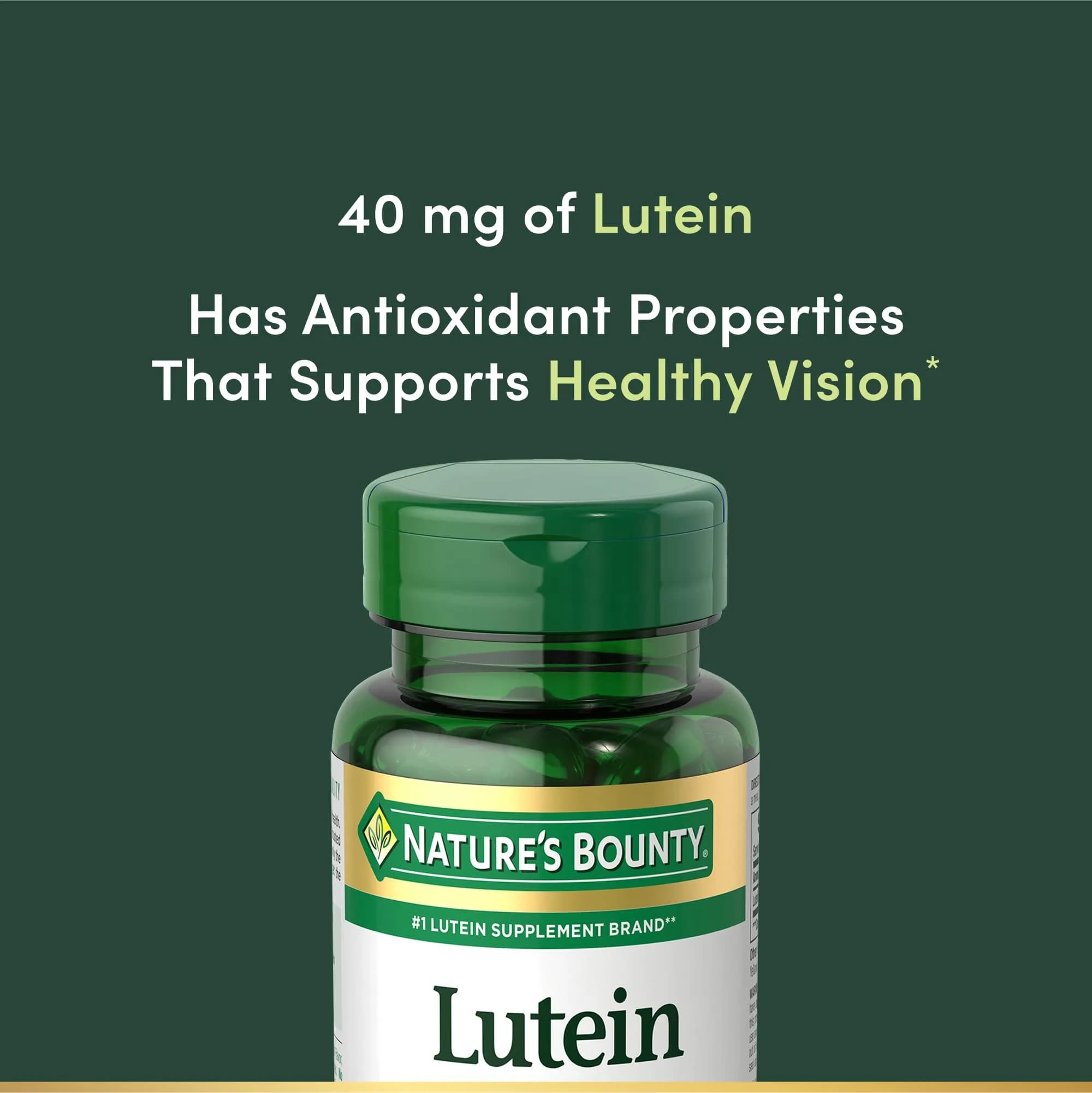 Nature's Bounty Lutein 40 mg Softgels 30 Count (30 Count) | Supports Eye Health with Antioxidant Properties - view 3