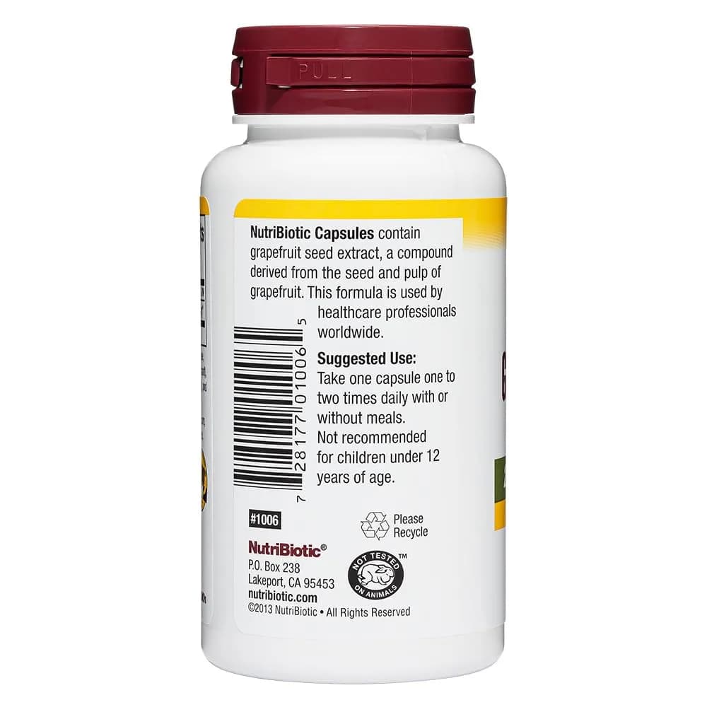 NutriBiotic Grapefruit Seed Extract Capsules 250 mg 60 Count | Maximum Strength with Bioflavonoids - view 6