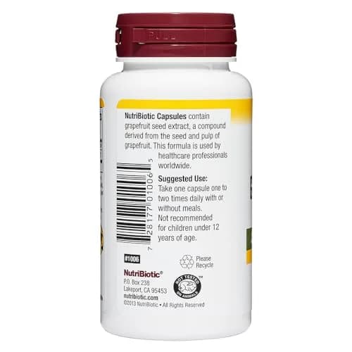 NutriBiotic Grapefruit Seed Extract Capsules 250 mg 60 Count | Maximum Strength with Bioflavonoids thumbnail 6
