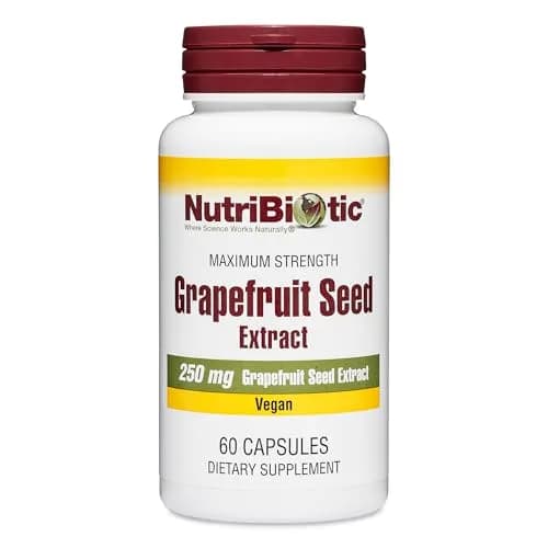NutriBiotic Grapefruit Seed Extract Capsules 250 mg 60 Count | Maximum Strength with Bioflavonoids thumbnail 1