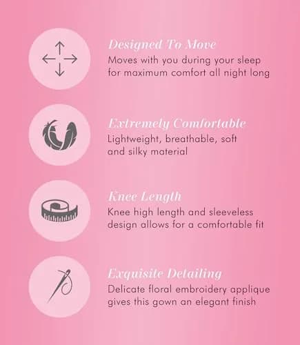 Exquisite Form Nightgown_Nightshirt Mid Rise Sleeveless Nylon Black X-Large | All-Season Comfort thumbnail 3