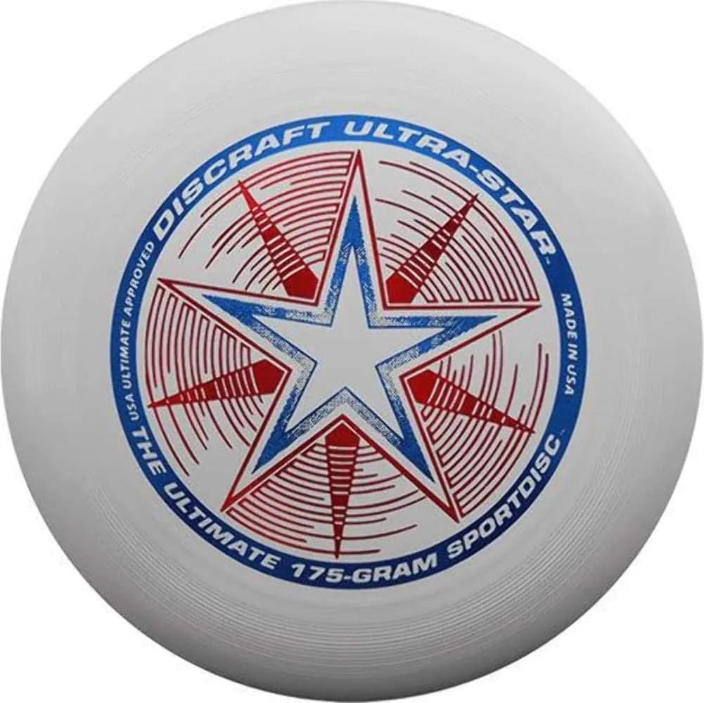 Discraft Ultra-Star Sportdisc 175g Nite-Glo | Official Ultimate Frisbee Disc — White