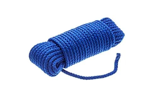 Attwood 5/16" x 50' Blue Hollow Braided Polypropylene Utility Line | Floats for Visibility thumbnail 1
