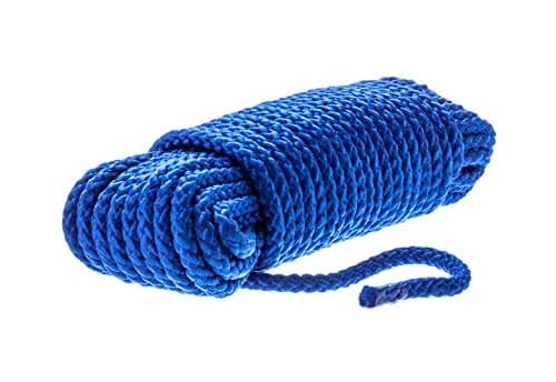Attwood 5/16" x 50' Blue Hollow Braided Polypropylene Utility Line | Floats for Visibility thumbnail 2