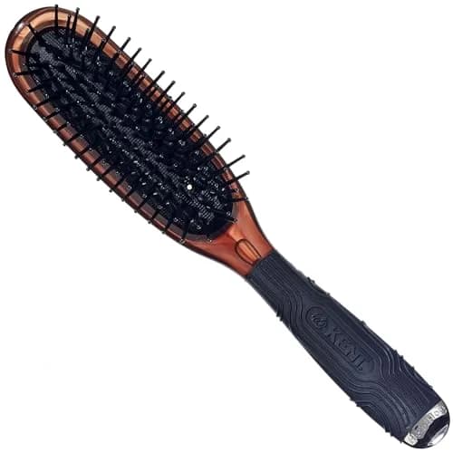 KENT HeadHog Detangler Brush with Ergonomic Rubber Grip, Anti-Static Nylon Bristles | 2.27 kg (5 lb) thumbnail 1