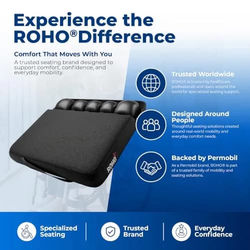 Roho Mosaic 16" x 16" Wheelchair Air Cushion, Standard Cover | 143kg (315lb) Weight Limit thumbnail 7