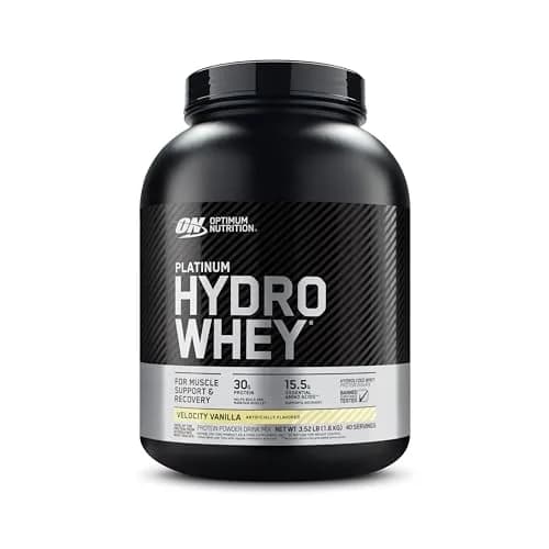Optimum Nutrition Platinum Hydrowhey Protein Powder, Velocity Vanilla, 1.81 kg (4 LB) | Hydrolyzed Whey Protein Isolate thumbnail 1