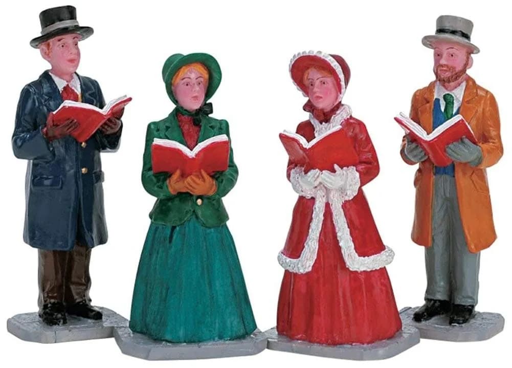 Lemax Christmas Village Christmas Harmony Set of 4 | Holiday Figurines in Multicolored Synthetic Resin (2.9cm each) - main product image