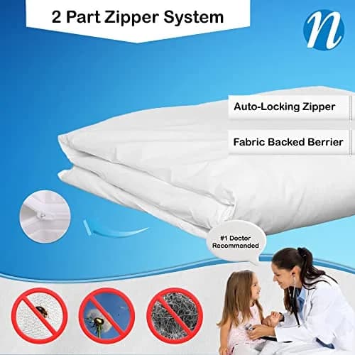 National Allergy 100% Cotton Duvet Cover King Size | Hypoallergenic, Breathable & Machine Washable thumbnail 2