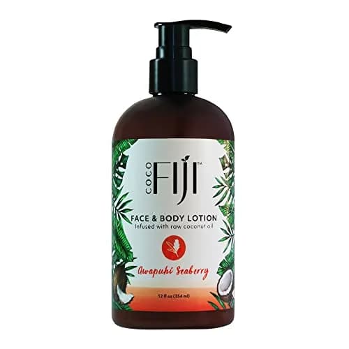 Organic Fiji Coconut Oil Infused Face & Body Lotion 12 oz | Deep Moisturizer for Sensitive Skin thumbnail 1