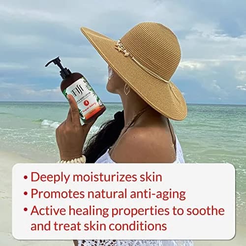 Organic Fiji Coconut Oil Infused Face & Body Lotion 12 oz | Deep Moisturizer for Sensitive Skin thumbnail 5