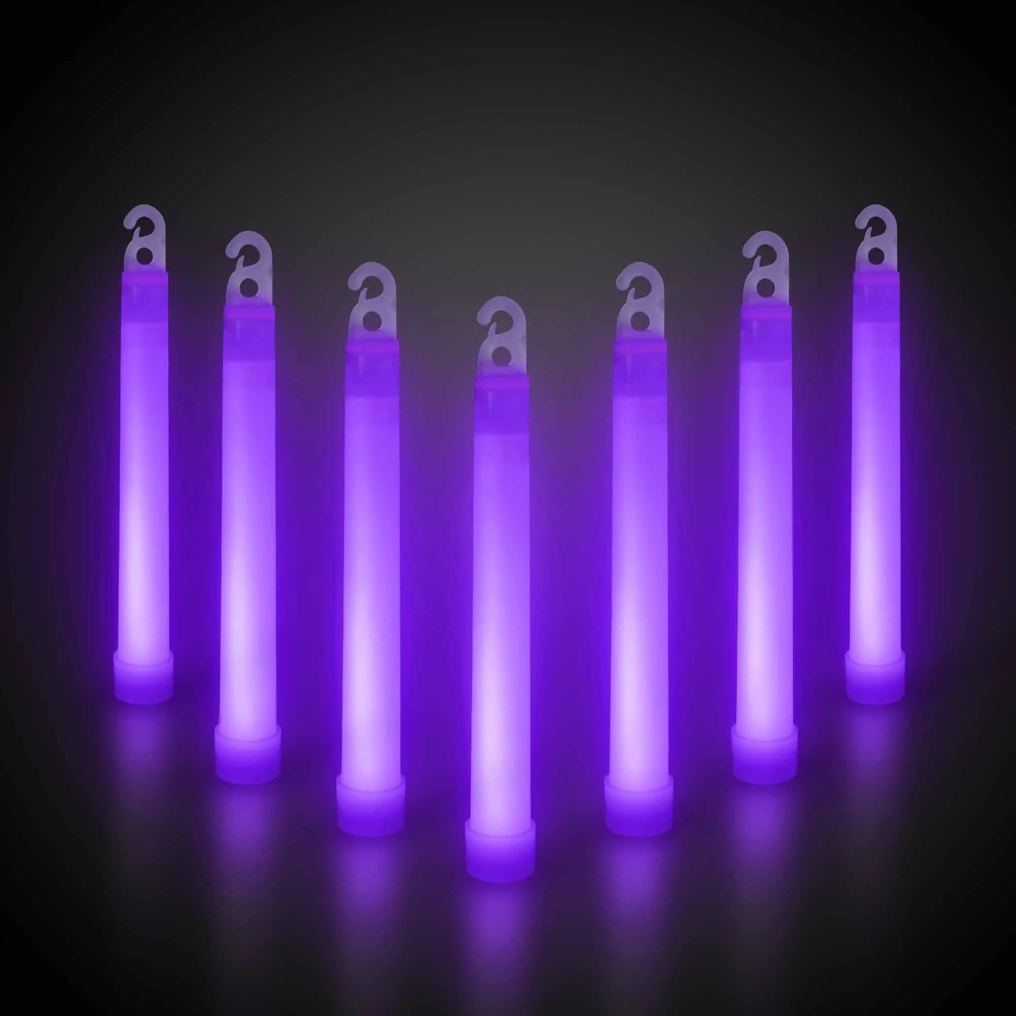 Windy City Novelties 25 Pack - 6” Premium Glow Sticks (Purple) | Long-Lasting Brightness for Parties & Events